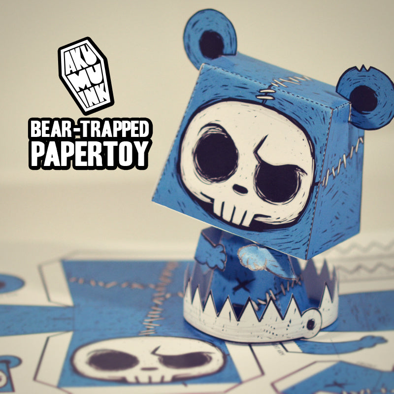 BEAR-TRAPPED PAPER TOY