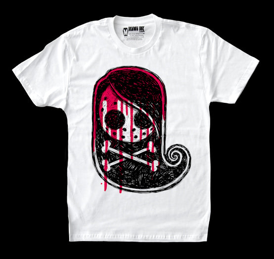 Tokyo Crossbones Drip Men White Tshirt – Akumu Ink Clothing Tokyo Crossbones Drip Men White Tshirt – Akumu Ink Clothing