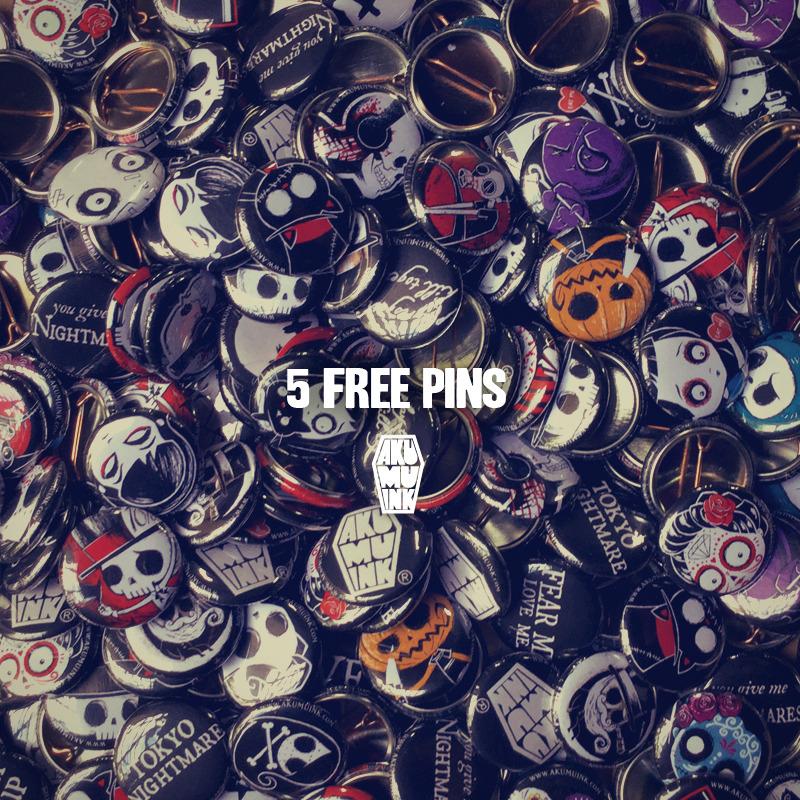 5 FREE PINS