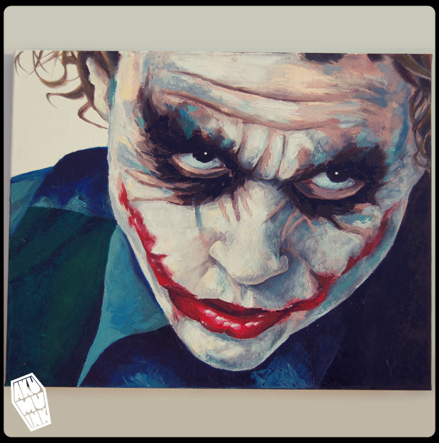 COMMISSION :: Joker 4 Oil Painting :: Completed