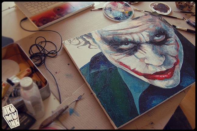 Joker 4 Oil Painting :: WiP 3