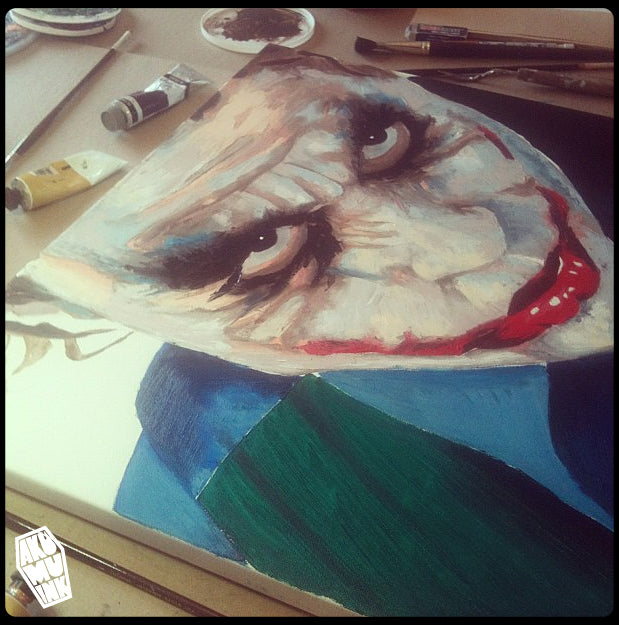 Joker 4 Oil Painting :: WiP 2