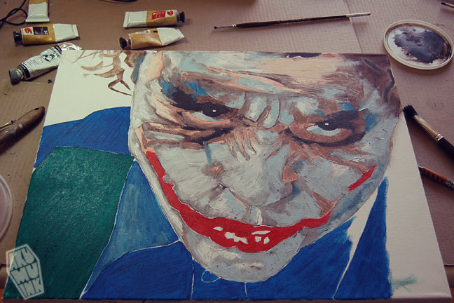 Joker 4 Oil Painting :: WiP 1