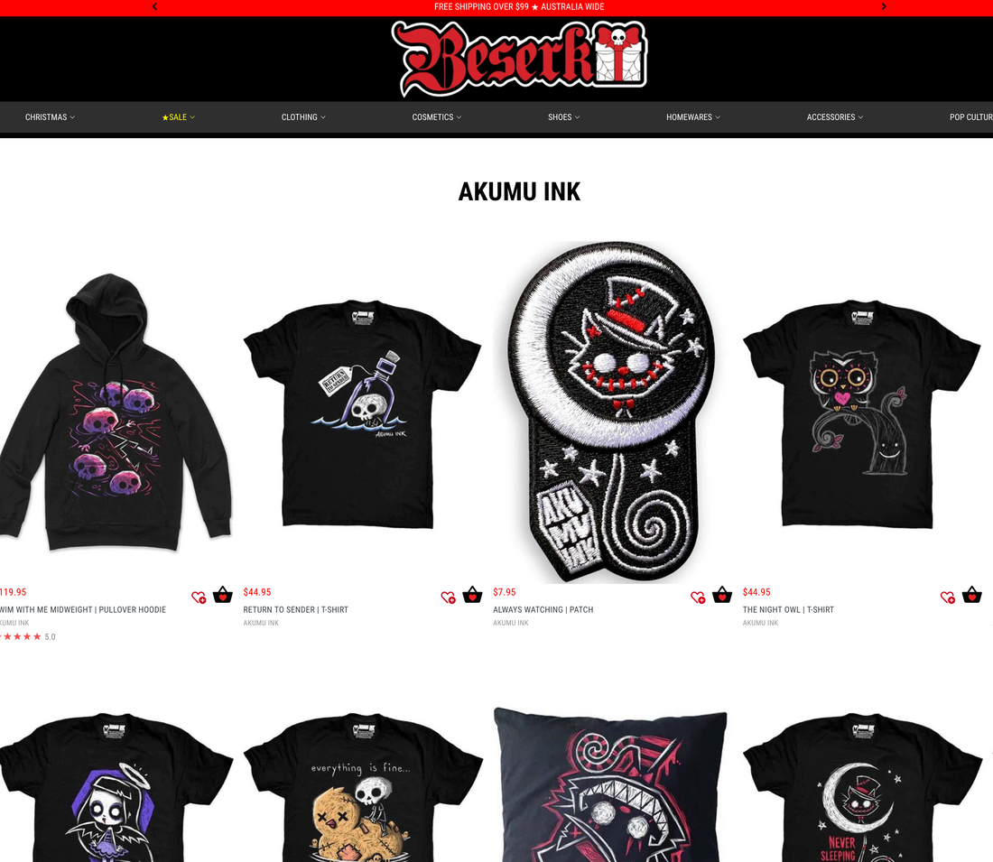 Our Shirts are Available at Beserk Australia