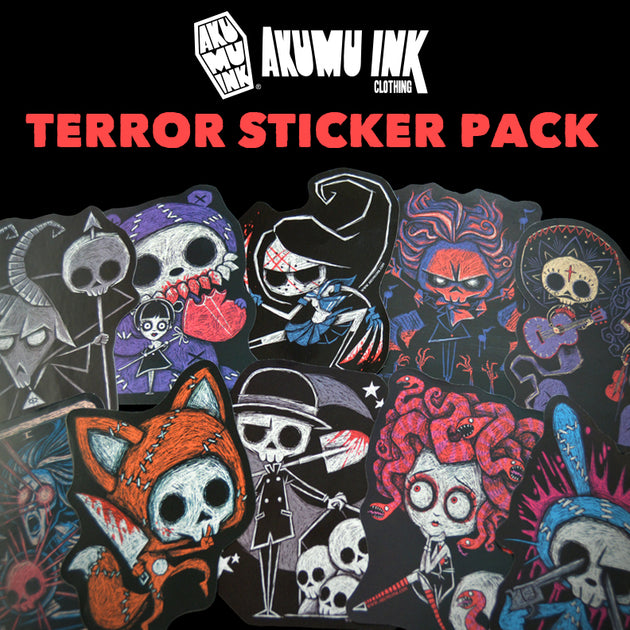 Terror Sticker Pack – Akumu Ink Clothing