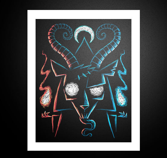 Baphomet's Curse Artwork – gothic art by Akumu Ink, alt fashion art from Akumu Ink Clothing