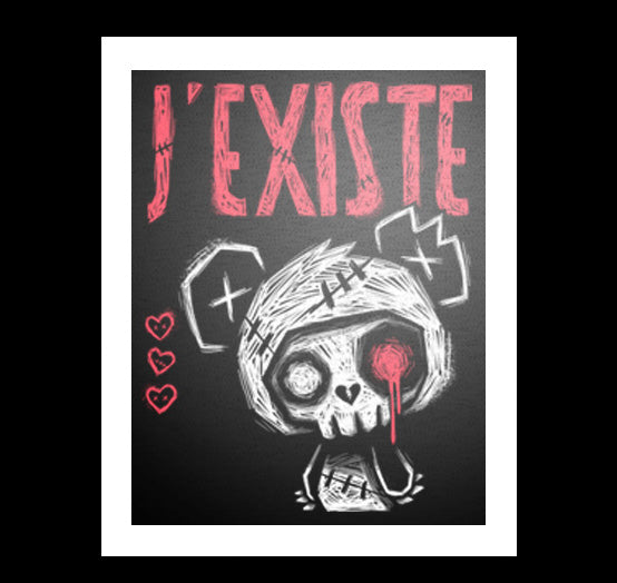 J'Existe Artwork – gothic art by Akumu Ink, alt fashion art from Akumu Ink Clothing
