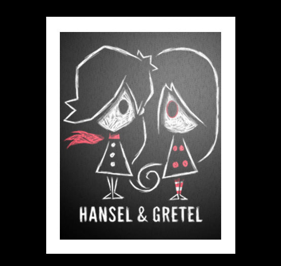 Hansel & Gretel Artwork – gothic art by Akumu Ink, alt fashion art from Akumu Ink Clothing