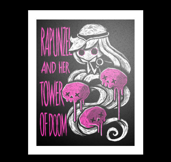 Rapunzel Artwork – gothic art by Akumu Ink, alt fashion art from Akumu Ink Clothing
