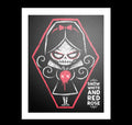Snow White's Funeral Artwork – gothic art by Akumu Ink, alt fashion art from Akumu Ink Clothing