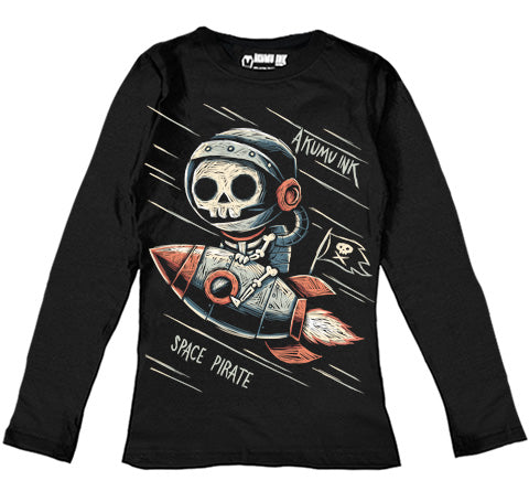 Space Pirate Women Long Sleeve Tshirt