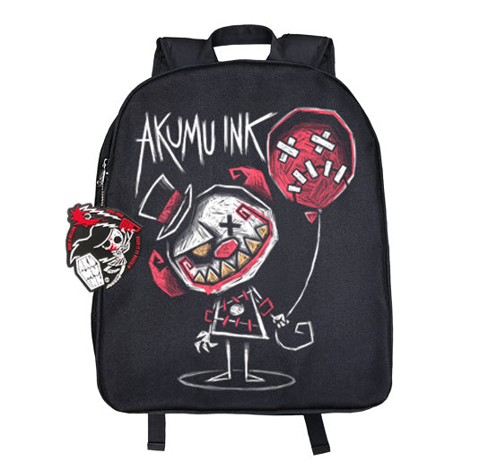 Same Joke Different Day Backpack – gothic backpack by Akumu Ink, alt fashion art from Akumu Ink Clothing