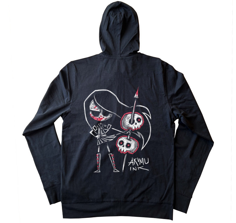 Tokyo the Impaler Hoodie – gothic long sleeve by Akumu Ink Clothing, alt fashion art from Akumu Ink Clothing