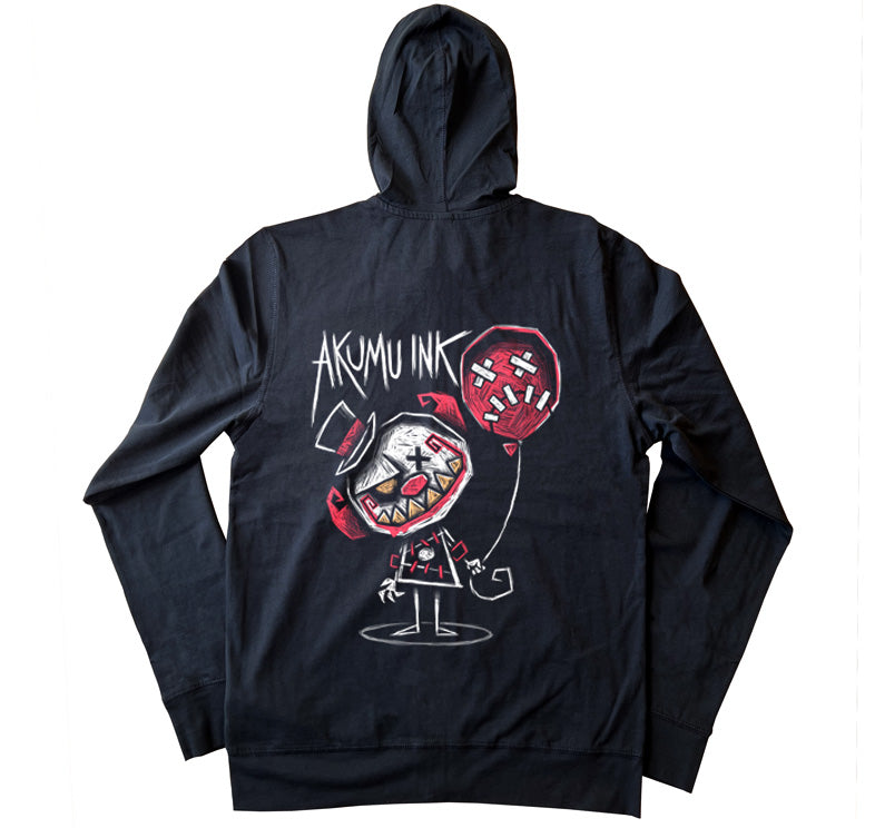 Same Joke Different Day Hoodie – gothic long sleeve by Akumu Ink Clothing, alt fashion art from Akumu Ink Clothing