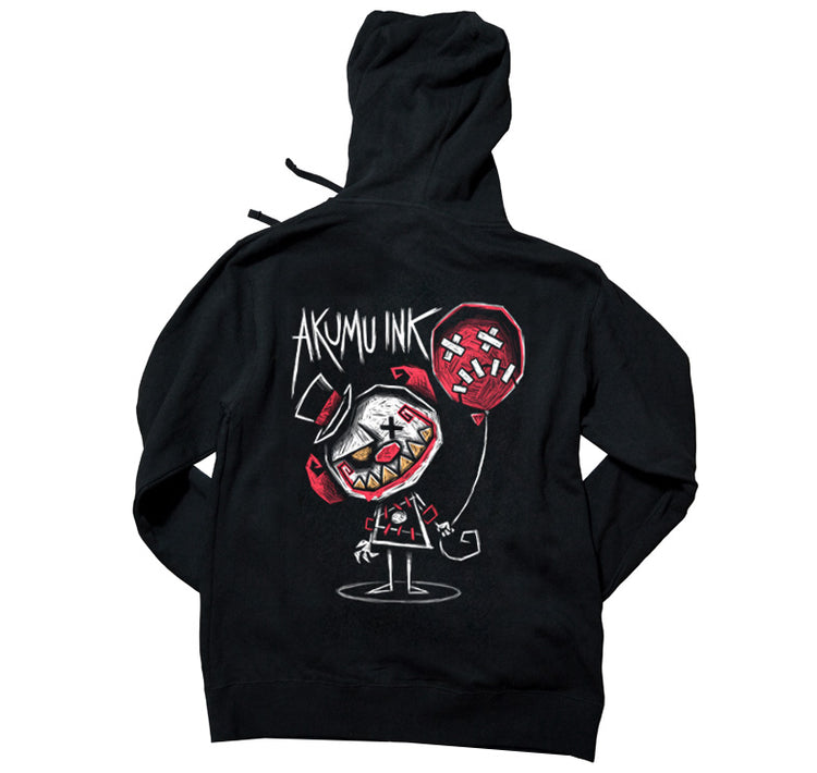 Same Joke Different Day Hoodie – gothic long sleeve by Akumu Ink Clothing, alt fashion art from Akumu Ink Clothing
