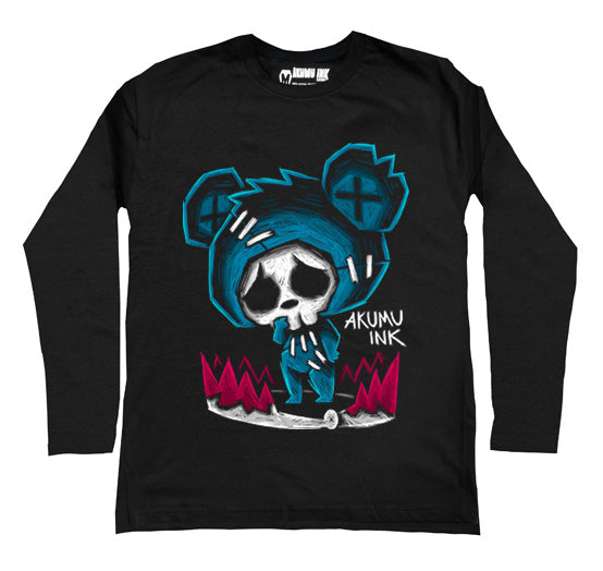 Bear-Trapped Men Long Sleeve Tshirt – gothic Men Shirts by Akumu Ink, alt fashion art from Akumu Ink Clothing
