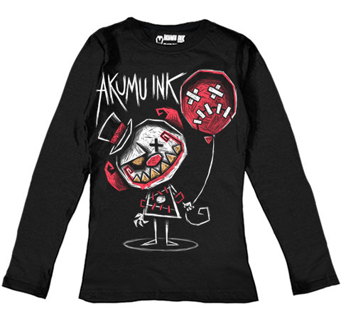 Same Joke Different Day Women Long Sleeve Tshirt – gothic Women Shirts by Akumu Ink, alt fashion art from Akumu Ink Clothing