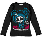 Bear-Trapped Women Long Sleeve Tshirt – gothic Women Shirts by Akumu Ink, alt fashion art from Akumu Ink Clothing