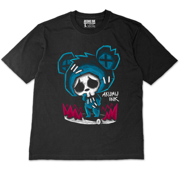 Bear-Trapped Oversized Unisex Tshirt – gothic Men Shirts by Akumu Ink, alt fashion art from Akumu Ink Clothing