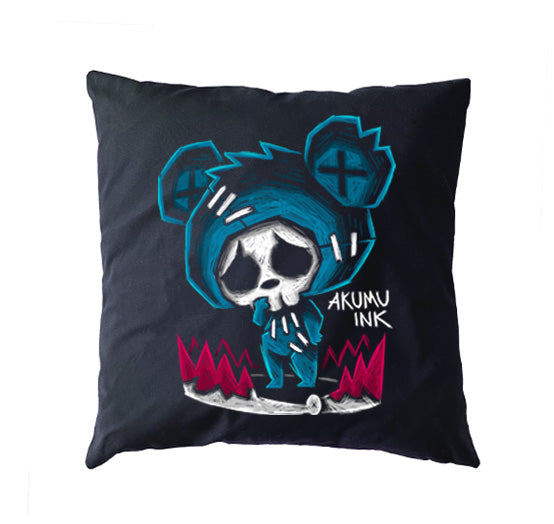 Bear-Trapped Pillow Case – gothic bag by Akumu Ink, alt fashion art from Akumu Ink Clothing