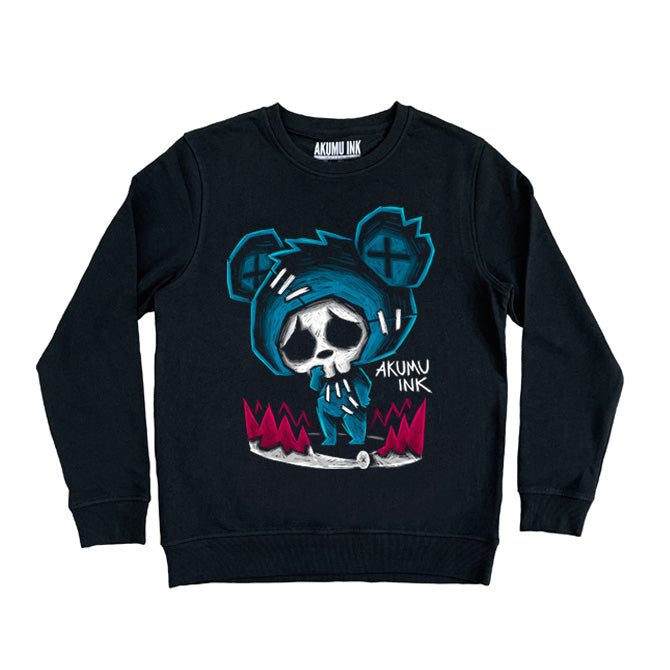 Bear-Trapped Sweatshirt – gothic Men Shirts by Akumu Ink, alt fashion art from Akumu Ink Clothing