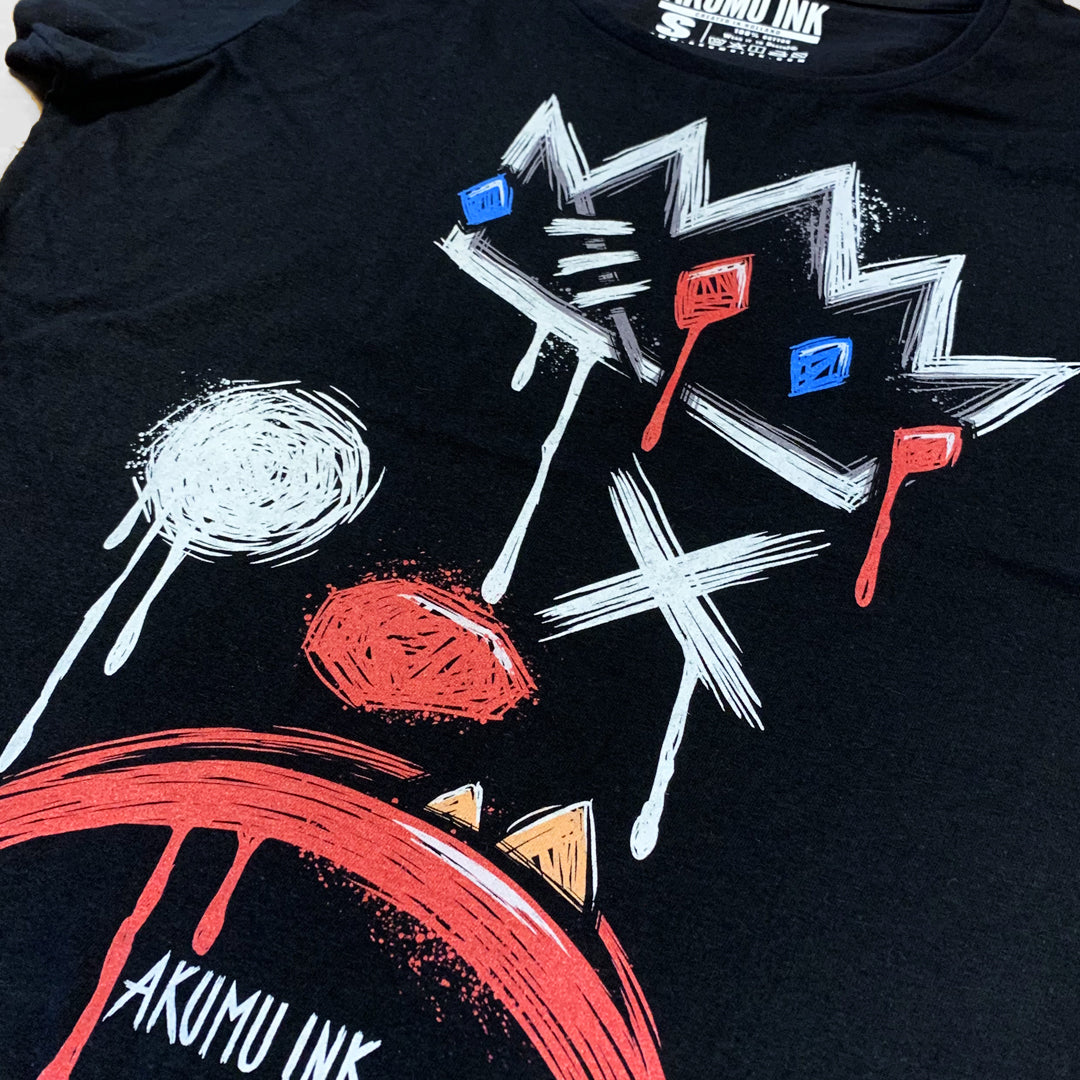 King of Klowns Women Vneck – gothic Women Shirts by Akumu Ink, alt fashion art from Akumu Ink Clothing