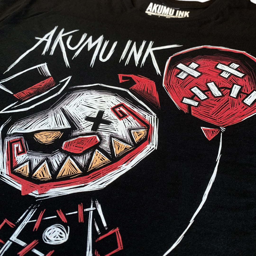 Same Joke Different Day Women Vneck – gothic Women Shirts by Akumu Ink, alt fashion art from Akumu Ink Clothing