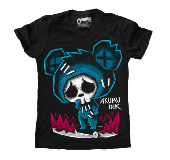 Bear-Trapped Women Tshirt – gothic Women Shirts by Akumu Ink, alt fashion art from Akumu Ink Clothing