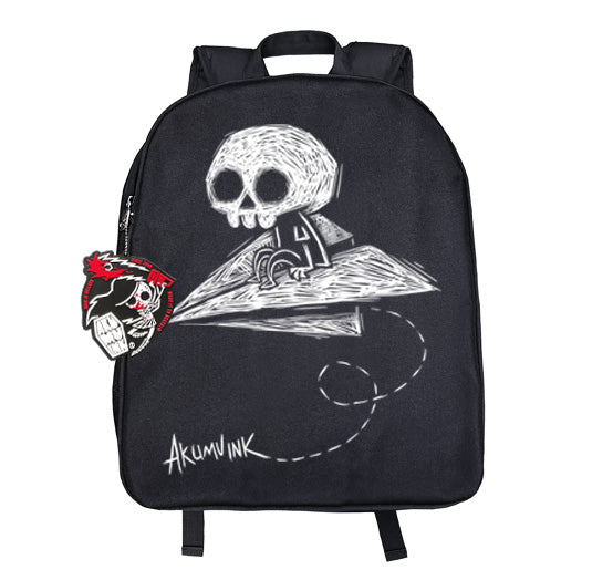 Paper Plane to Nowhere Backpack – gothic backpack by Akumu Ink, alt fashion art from Akumu Ink Clothing