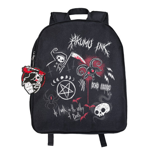 Rebel Metal Backpack – gothic backpack by Akumu Ink, alt fashion art from Akumu Ink Clothing