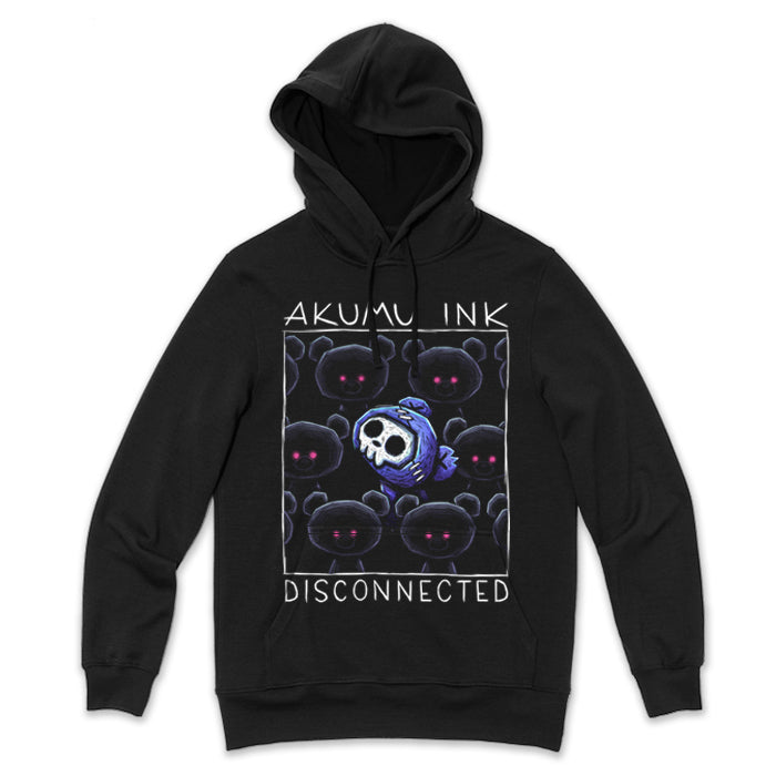 Disconnected Hoodie – gothic long sleeve by Akumu Ink Clothing, alt fashion art from Akumu Ink Clothing