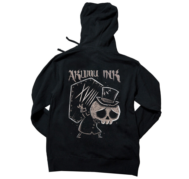 The Undertaker XVIII Hoodie – gothic long sleeve by Akumu Ink Clothing, alt fashion art from Akumu Ink Clothing