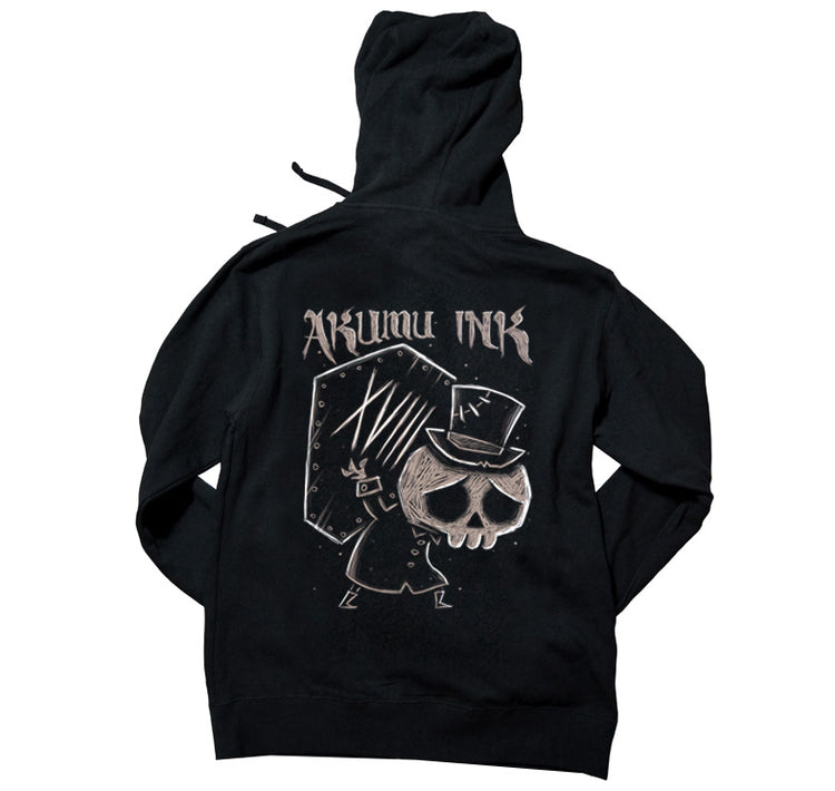 The Undertaker XVIII Hoodie – gothic long sleeve by Akumu Ink Clothing, alt fashion art from Akumu Ink Clothing