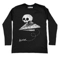 Paper Plane to Nowhere Men Long Sleeve Tshirt – gothic Men Shirts by Akumu Ink, alt fashion art from Akumu Ink Clothing