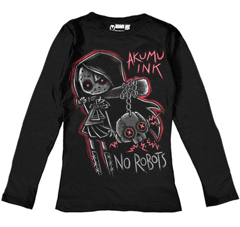 No Robots Women Long Sleeve Tshirt