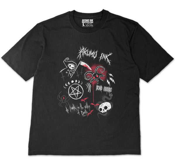 Rebel Metal Oversized Unisex Tshirt – gothic Men Shirts by Akumu Ink, alt fashion art from Akumu Ink Clothing
