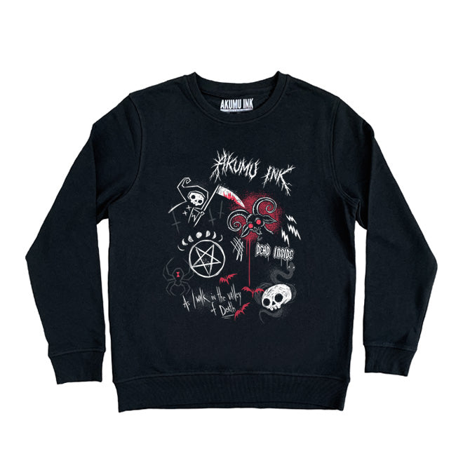 Rebel Metal Sweatshirt – gothic Men Shirts by Akumu Ink, alt fashion art from Akumu Ink Clothing