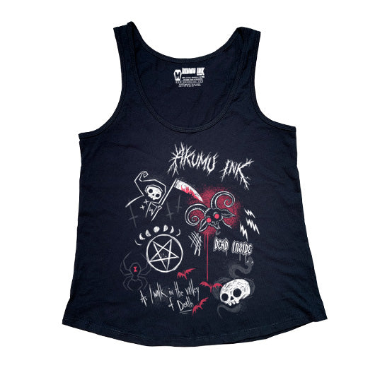 Rebel Metal Women Tanktop – gothic Women Shirts by Akumu Ink, alt fashion art from Akumu Ink Clothing