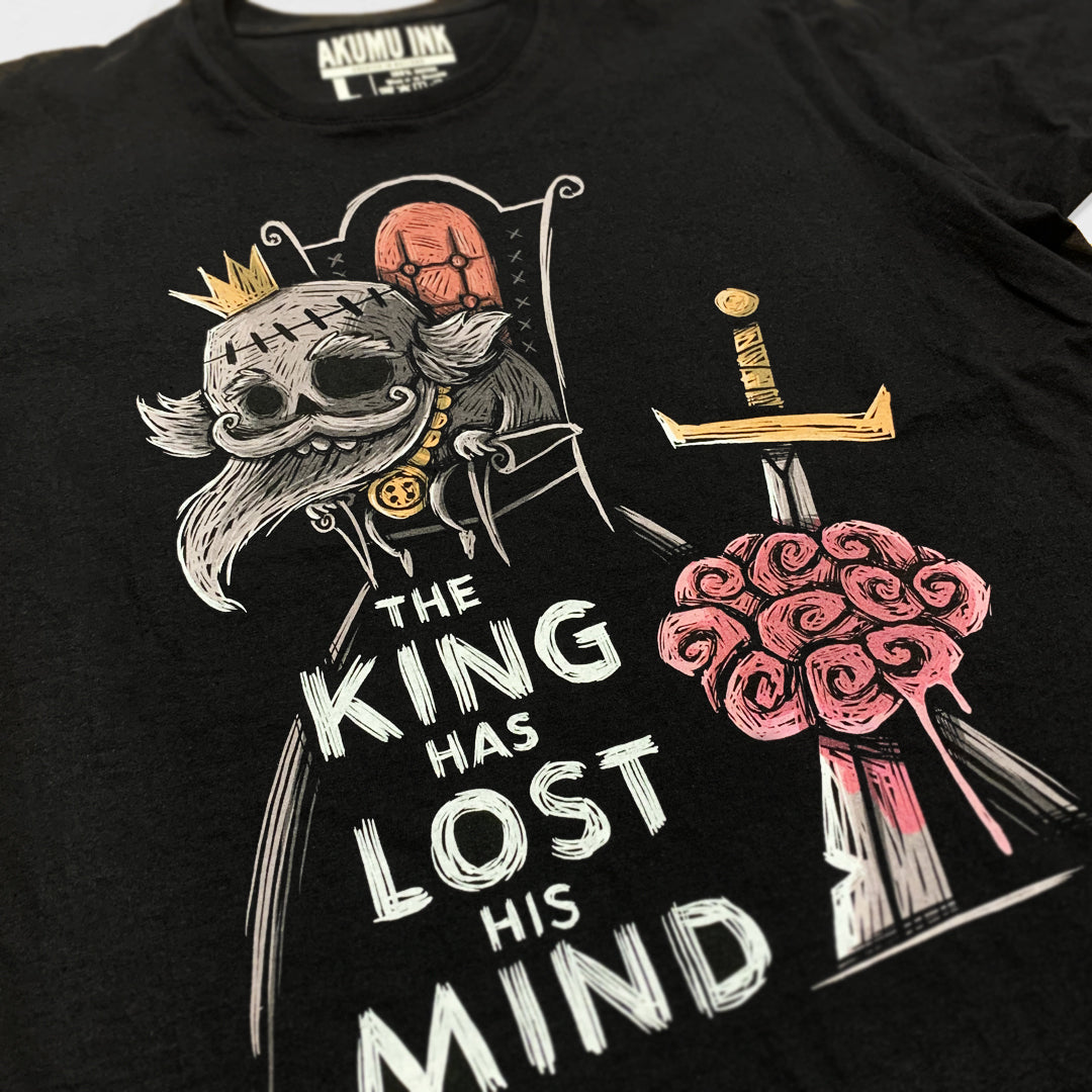 The King has Lost his Mind Women Tshirt – gothic Women Shirts by Akumu Ink, alt fashion art from Akumu Ink Clothing
