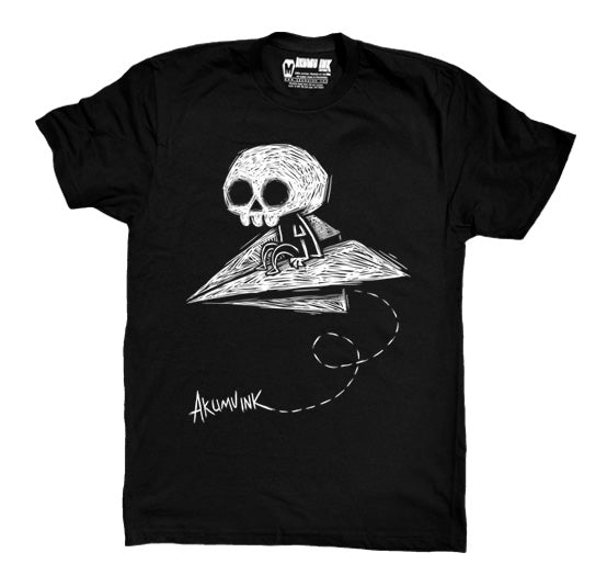 Paper Plane to Nowhere Men Tshirt – gothic Men Shirts by Akumu Ink, alt fashion art from Akumu Ink Clothing