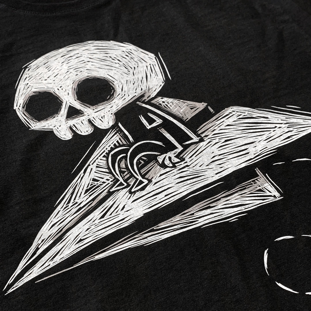 Paper Plane to Nowhere Kids Hoodie – gothic tshirt by Akumu Ink, alt fashion art from Akumu Ink Clothing