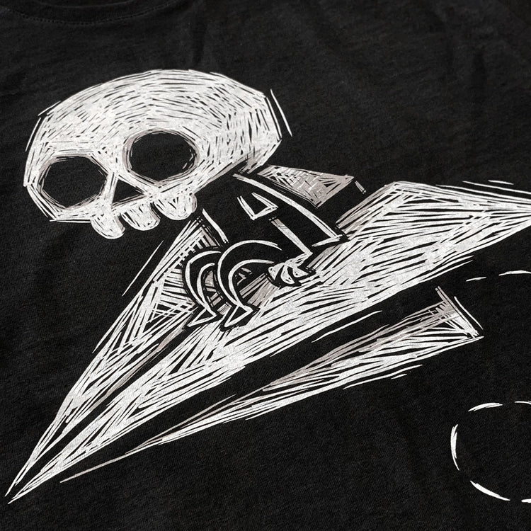 Paper Plane to Nowhere Kids Hoodie – gothic tshirt by Akumu Ink, alt fashion art from Akumu Ink Clothing