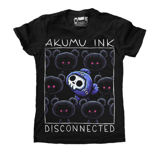 Disconnected Women Tshirt – gothic Women Shirts by Akumu Ink, alt fashion art from Akumu Ink Clothing