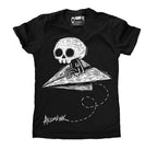 Paper Plane to Nowhere Women Tshirt – gothic Women Shirts by Akumu Ink, alt fashion art from Akumu Ink Clothing