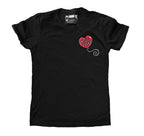 Red Balloon Women Logo Tshirt – gothic Women Shirts by Akumu Ink, alt fashion art from Akumu Ink Clothing