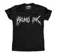 Black Metal Women Logo Tshirt – gothic Women Shirts by Akumu Ink, alt fashion art from Akumu Ink Clothing