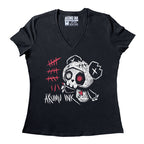 Counting the Years Women Vneck – gothic Women Shirts by Akumu Ink, alt fashion art from Akumu Ink Clothing