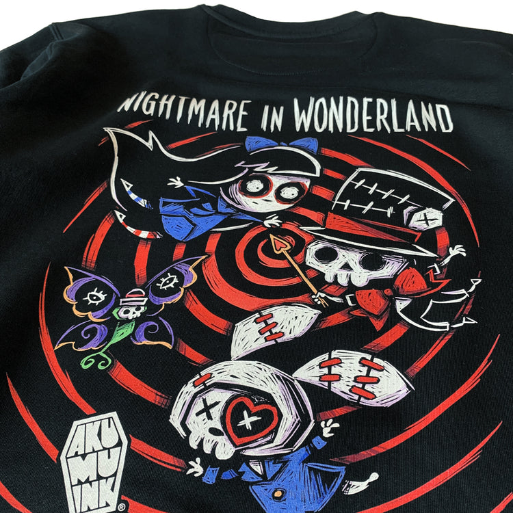 Mad Hatter's Nightmare Limited Sweatshirt – gothic Men Shirts by Akumu Ink, alt fashion art from Akumu Ink Clothing