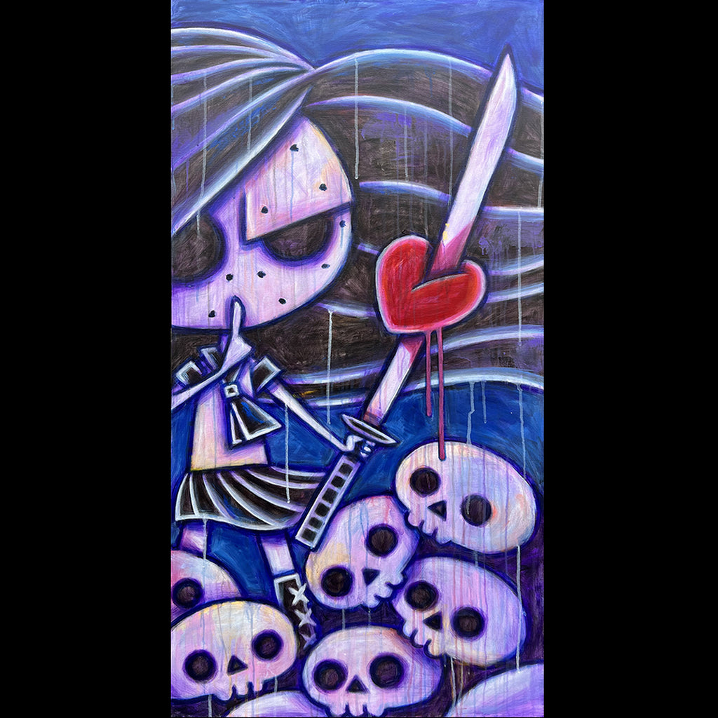 Akumu Ink art, goth art, skull art, 