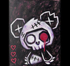 2023 Panda Painted Canvas – gothic art by Akumu Ink, alt fashion art from Akumu Ink Clothing